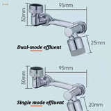 1080°Rotatable Faucet Aerator Bathroom Washbasin Tap Splash Filter Kitchen Faucet Extend Faucet Water Saving Bubbler Nozzle (Plastic)