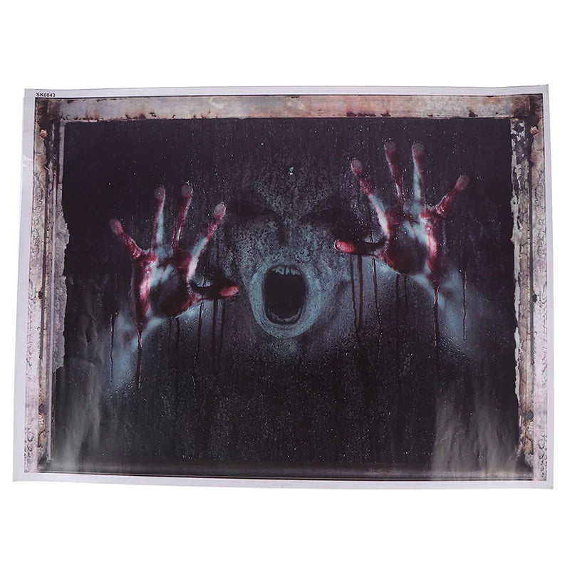 Halloween Okraski 3D Duha, Steno, okno Nalepke Odstranljive Grozo Nalepko Plakat avto nalepke size 50x70 sk6043