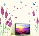 Beautiful Lavender Flowers Vinyl Wall Stickers for Bedroom size 50x70 xl7017