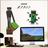 Minecraft Wall Cling Decal Decor Poster (Creeper Enderman) size 50x60 aw6014
