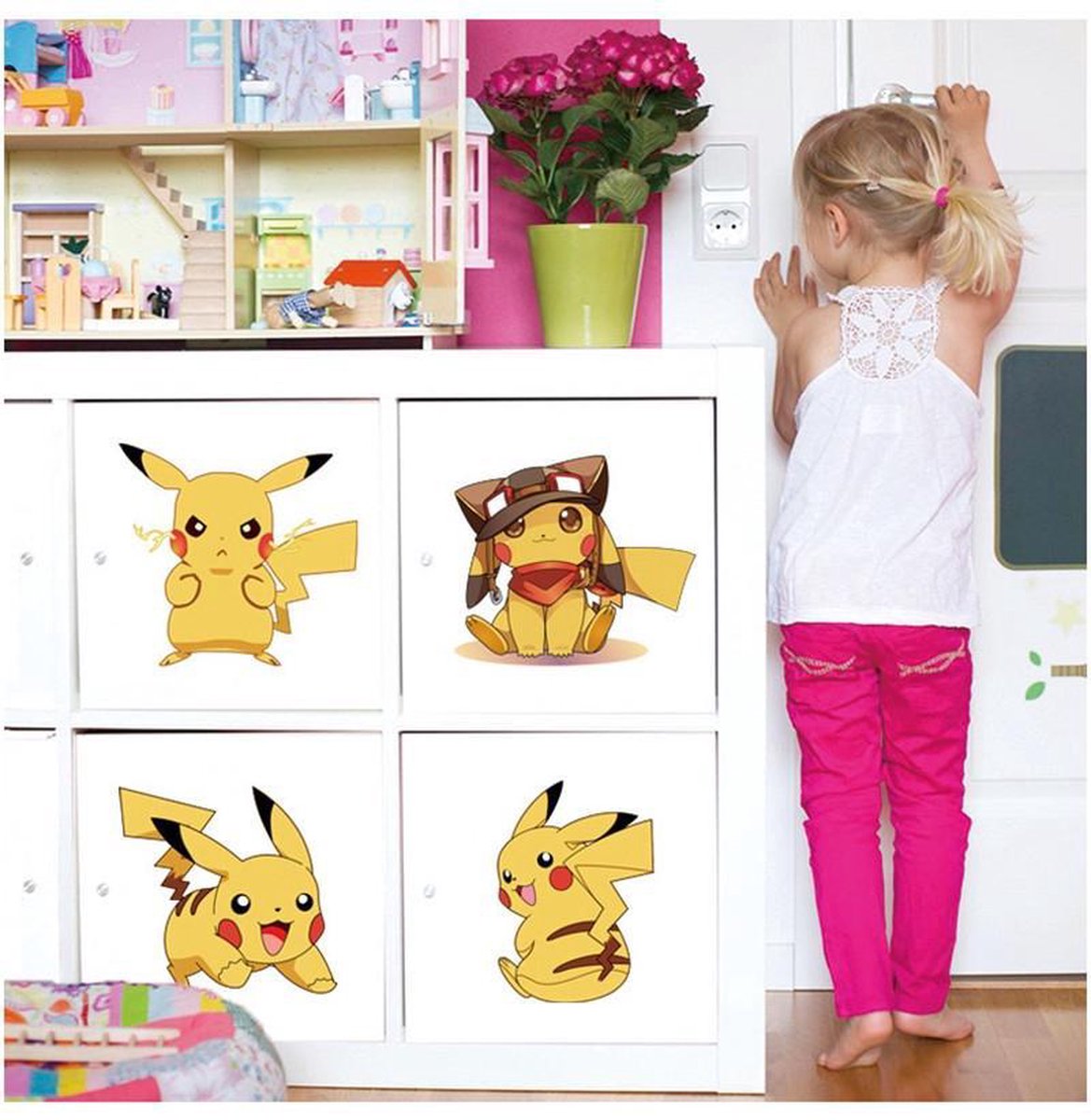 Pokemon Pikachu Wall Stickers size 45x60 ay607