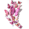 12 Pcs 3D Butterfly single lear Wall Stickers PVC Children Room Decal Home Decoration Decor