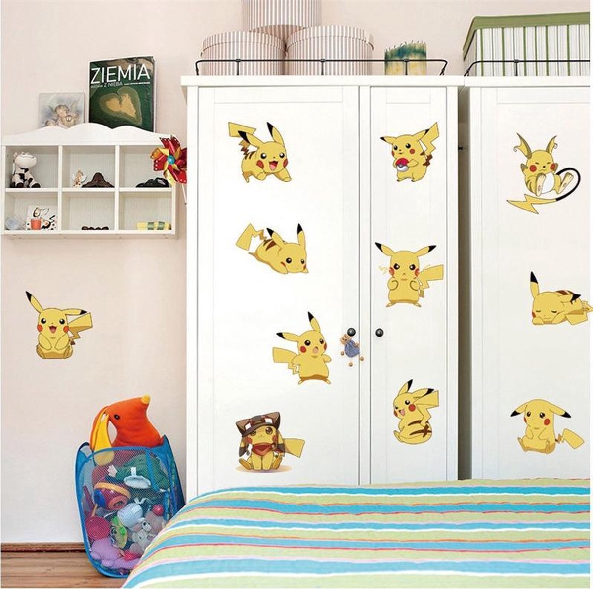 Pokemon Pikachu Wall Stickers size 45x60 ay607