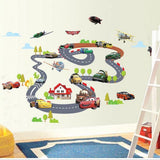 cars track Wallsticker wall sticker sticker dinding size 60x90 xy1160