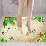 3D solid beach footprints, floor stickers, door mats, PVC waterproof XH9298