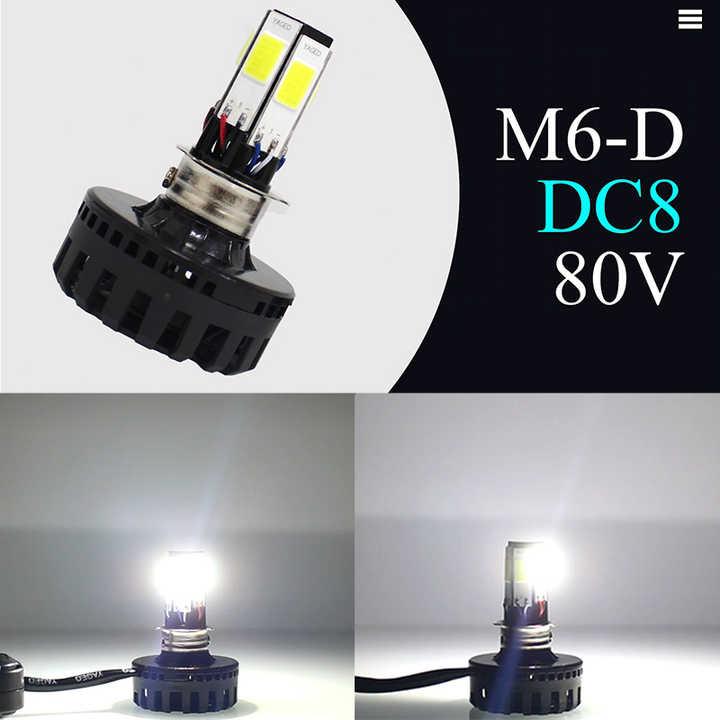 M6 LED Universal Headlight with Fan for All Bikes | universal fitting 3 function High/Low and flasher light