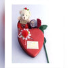 special gift for girls - teddy bear with jewellery box,and red rose with ring