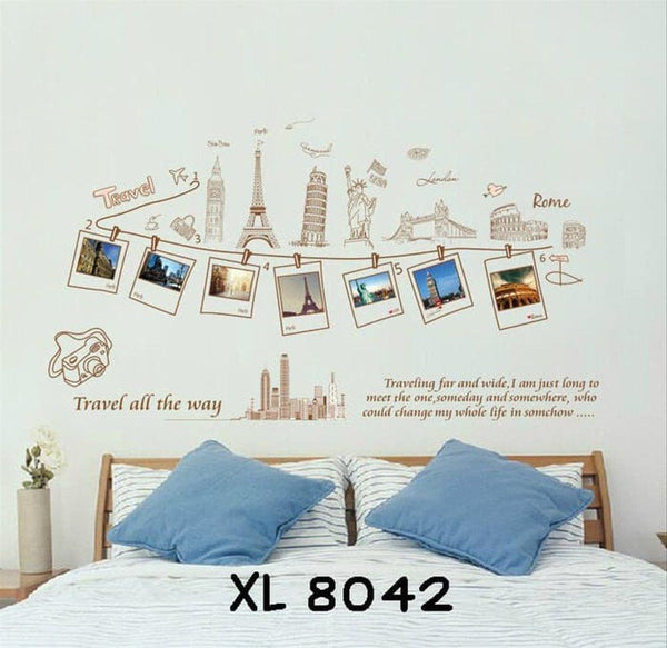 Wall Sticker Frame Travel XL Wall Sticker Wallpaper Wall Decoration XL8042