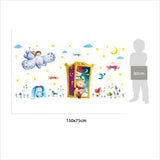 XL8218 magic door wall cartoon animal paradise kindergarten living room background decorative painting self adhesive wallpaper