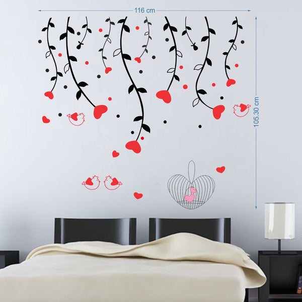 Heart Sparrow Tree Wall Sticker Ay828