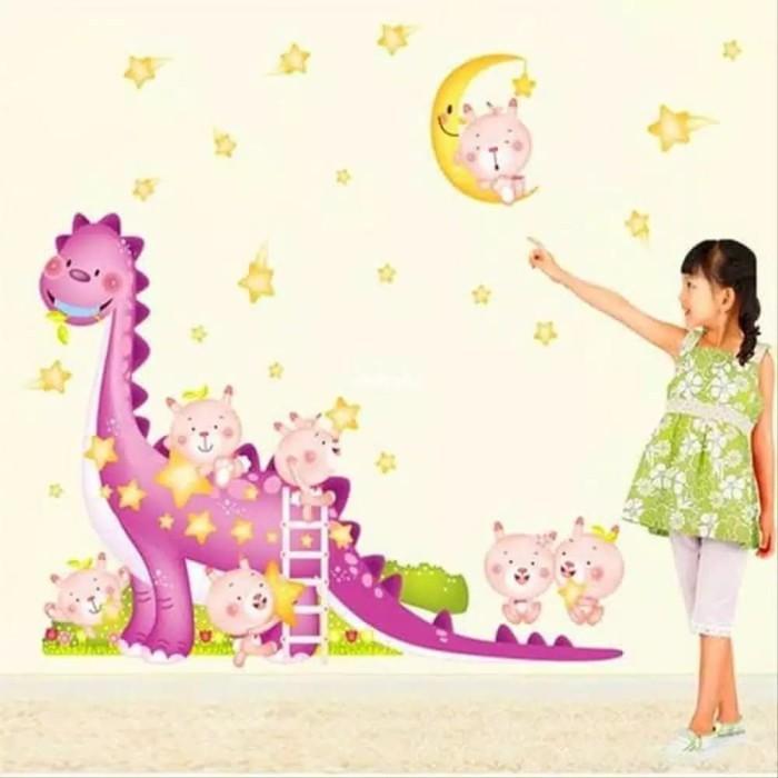 XL8130 PURPLE DINO BOY WALLSTICKER WALL STICKER ANIMAL WALL STICKER