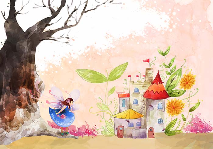 Df5069 Wall stickers for children Fairy world (sheet 60x90)