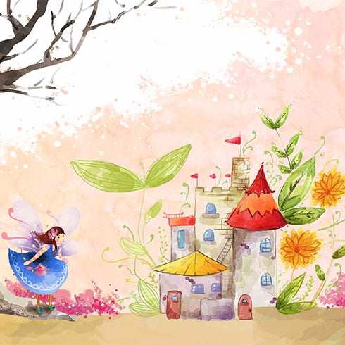 Df5069 Wall stickers for children Fairy world (sheet 60x90) kids Sticker