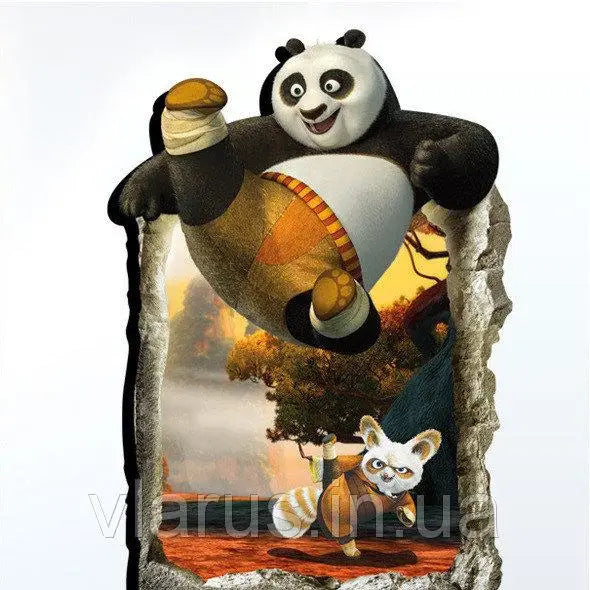Kung Fu Panda 3D Self-Adhesive Wall Sticker size ay8014bxl