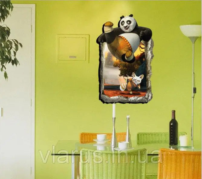 Kung Fu Panda 3D Self-Adhesive Wall Sticker size ay8014bxl