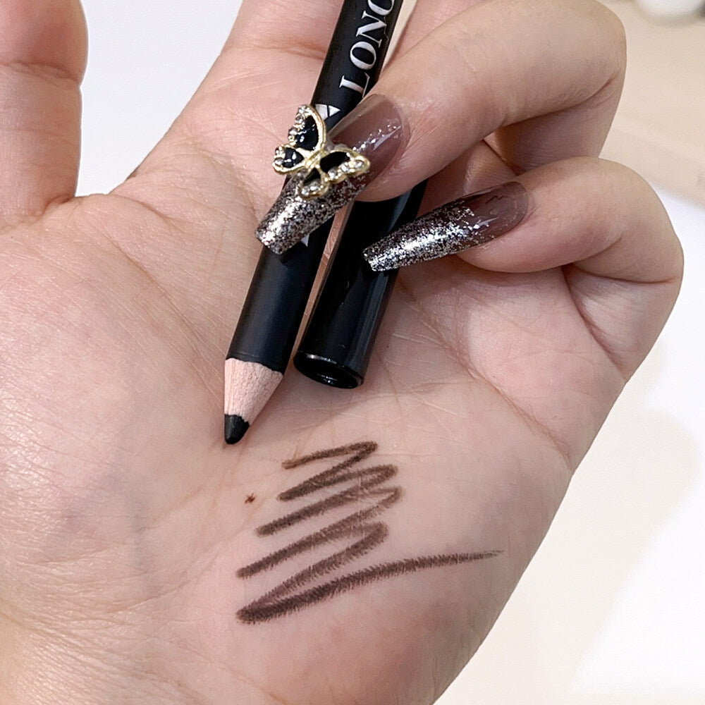 2 in 1  BLK/OPL Eye Pencil With Sharpener, Makeup 2 Colors Cosmetic Beauty Eyebrow Tool( Pack of 12 )