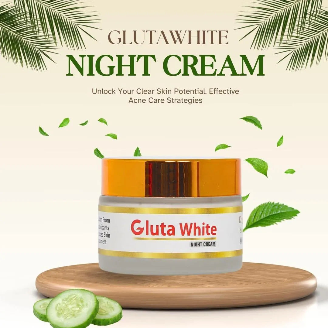 Gluta White Whitening & Brightening Cream Jar – Deep Moisturizing, Skin Softening & Nourishing Formula