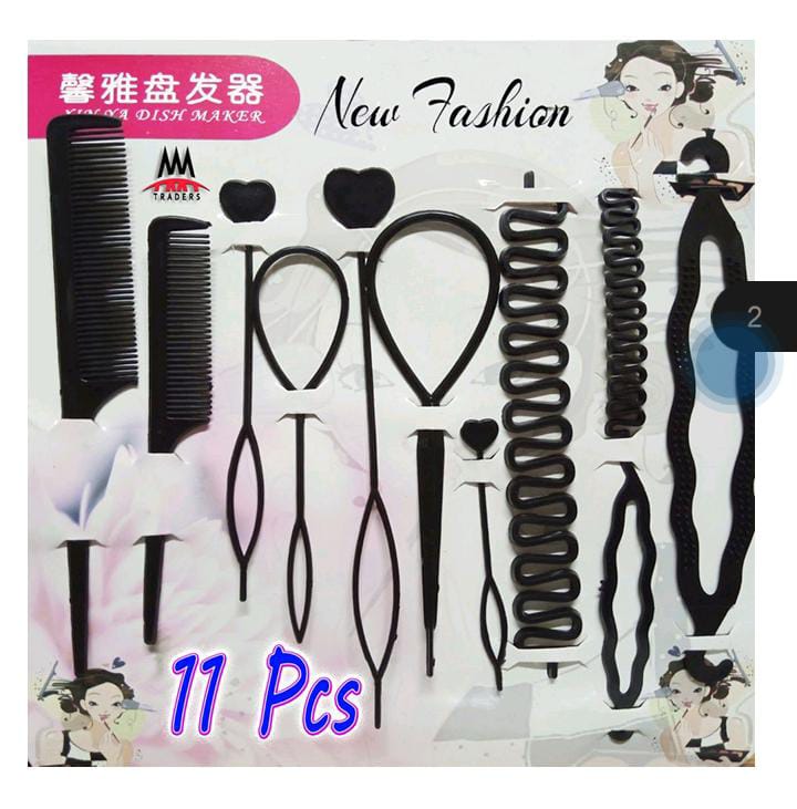 Hair Styling Set, Fashion Hair Design Styling Tool Accessories DIY Hair Accessories Tool Kit Hair Sculpting Tool Kit, Magic ple Quick Spiral Braide  htfrbks6j-1