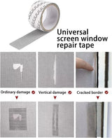 Mesh Roll Tape Window Screen Repair Patch – Strong Self-Adhesive Fiberglass Mesh, Easy DIY Screen Repair Tape For Windows & Doors