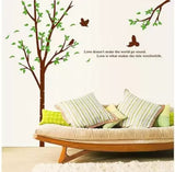 SHINE HOME DECOR'S Branches with Birds  (Green:Brown) Ay9022