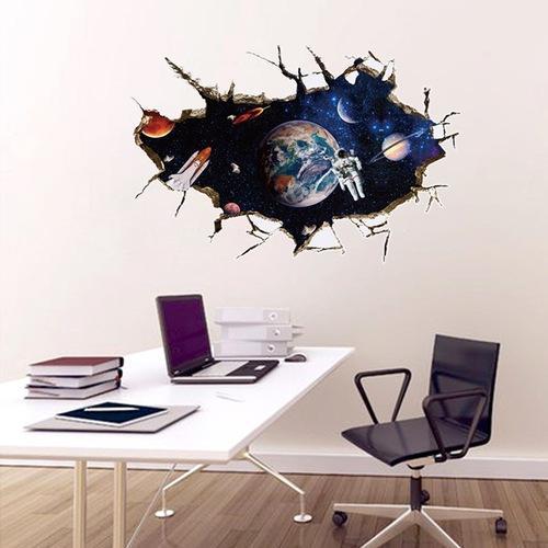 SK9066A 3D Space,The astronauts decorative wall stickers /wall decal