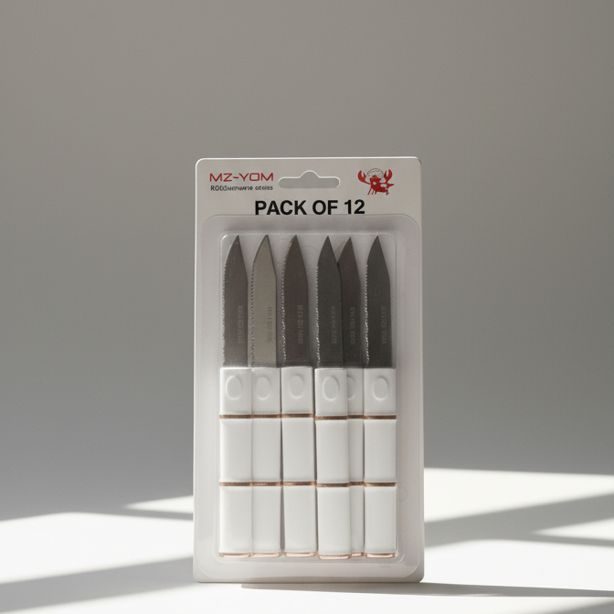 12 Piece Knife Set | Professional Stainless Steel Kitchen Knives With Ergonomic Handles | Sharp, Durable, Anti-Rust Blades for Cooking & Food Prep