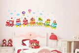 Ice Cream Train Cartoon Wall Sticker Home Decal Home Decoration Wallpaper Kids Rooms Wall size 50x70  am7003