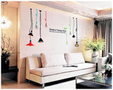 AY9173 vintage bulbs modern Wall Sticker