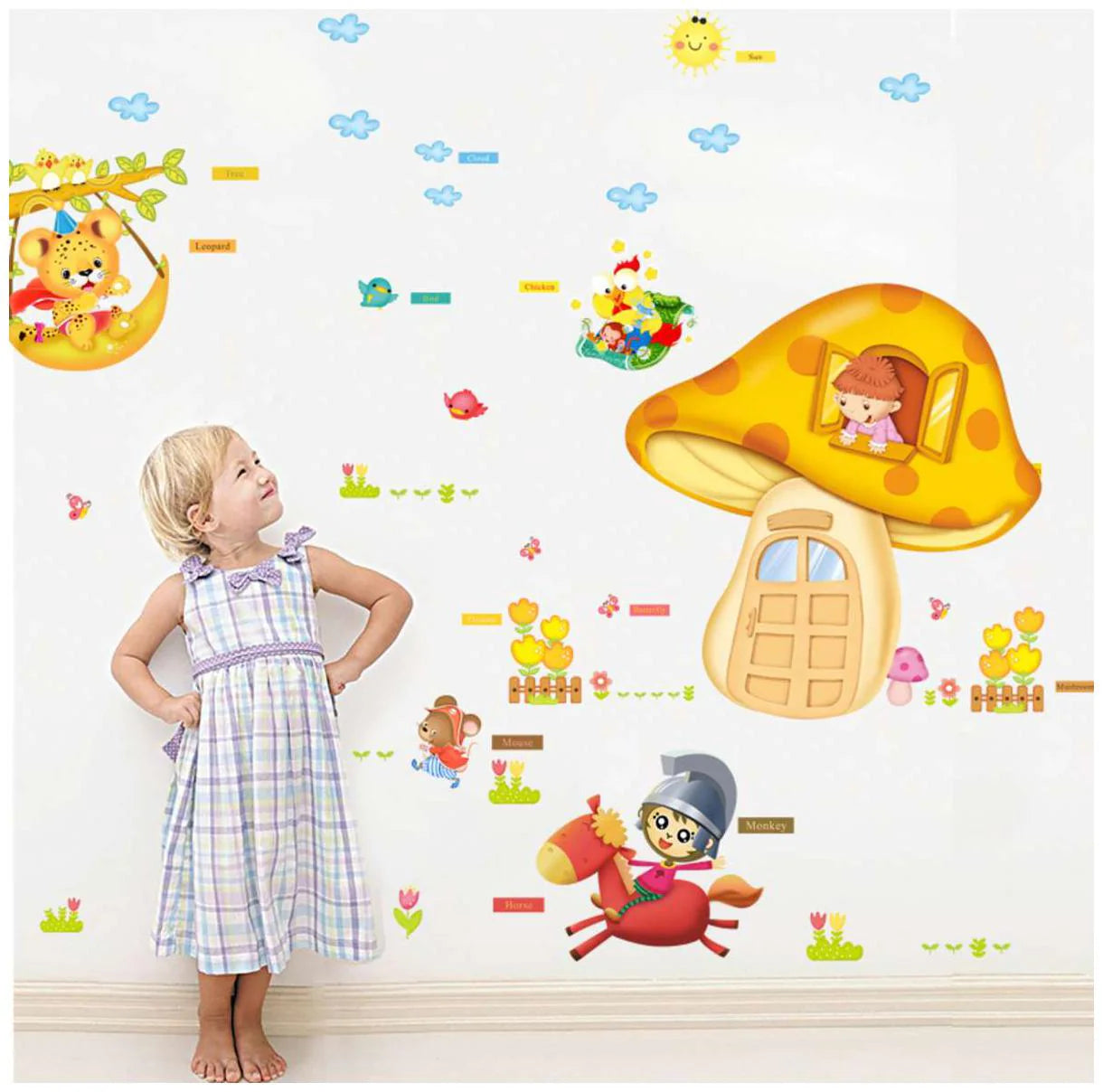 Wall Sticker Kids Play House size 60x90 xl8090