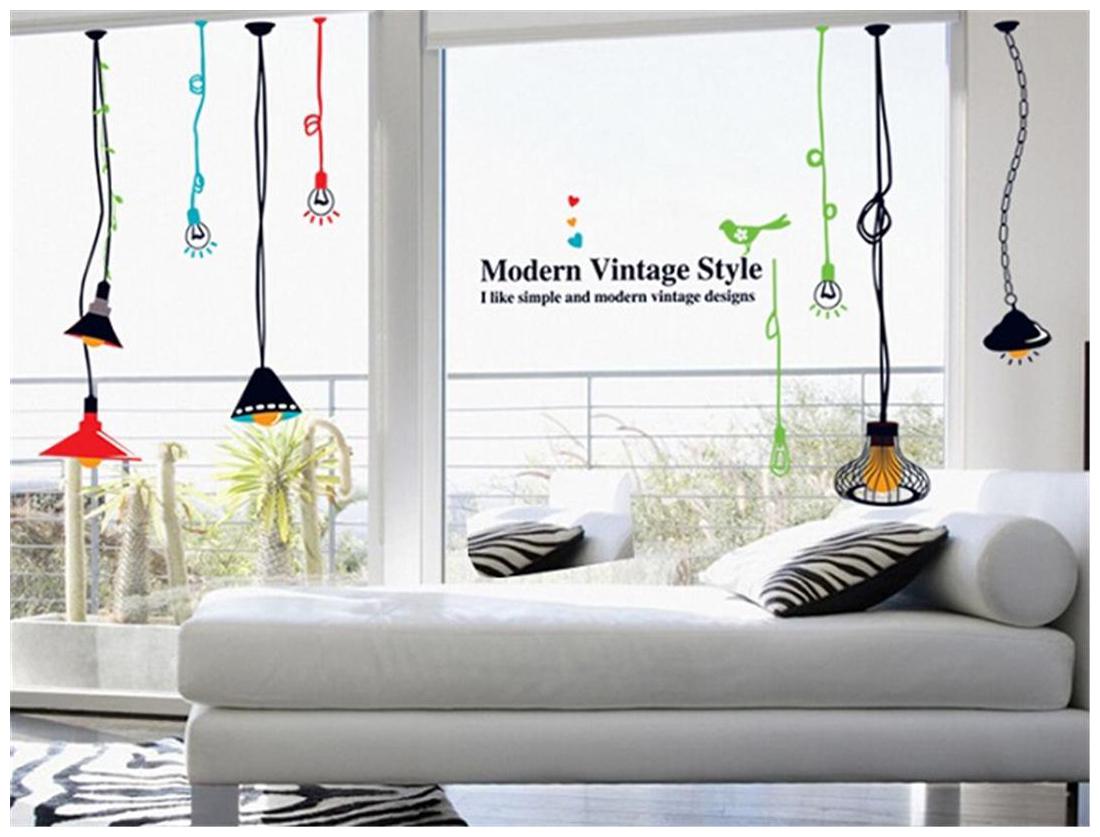 AY9173 vintage bulbs modern Wall Sticker