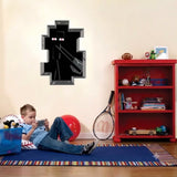 3D Gaming Wall Art Stickers Pixel Block Game Decals PVC Kids Room Decor size 50x60  aw6027