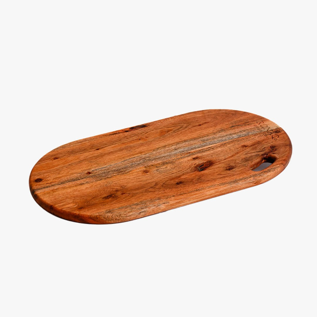 Premium Oblong Acacia Wood Chopping Board – 17 x 9 x 2 Inches