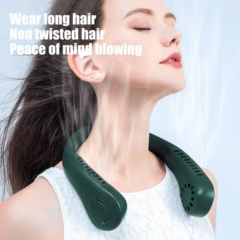 Arctic Air Hanging Neck Fan High Wind 3 Speed Adjustable USB Charging Portable Quiet Super Long Life Outdoor Sports Office Camping (Random Color)