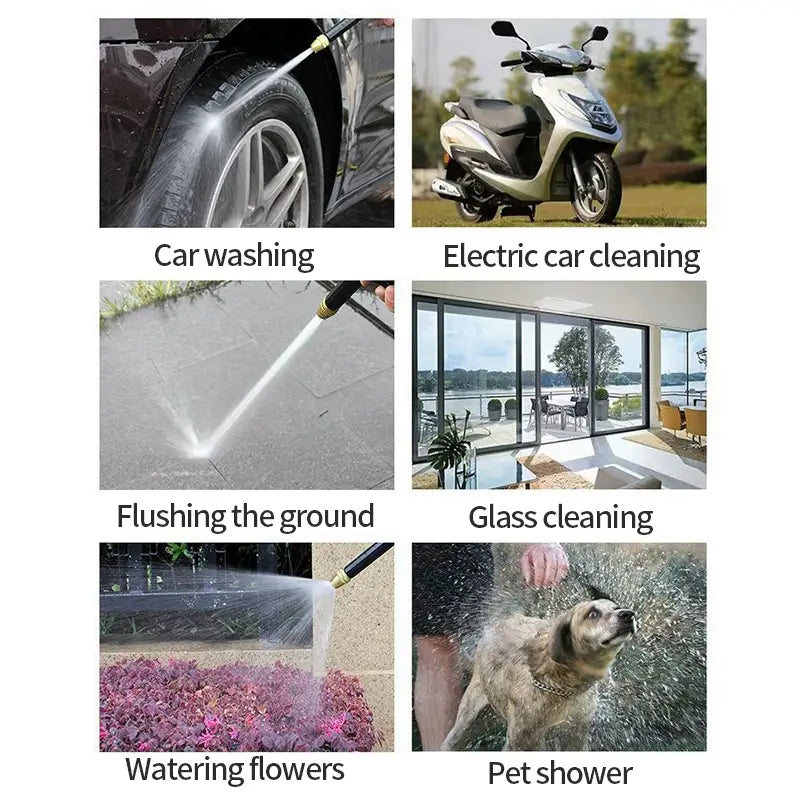 Multifunctional Hose Pipe Plastic Nozzle Spray Gun for Watering Flowers Washing Glass, Car Wash Water Gun