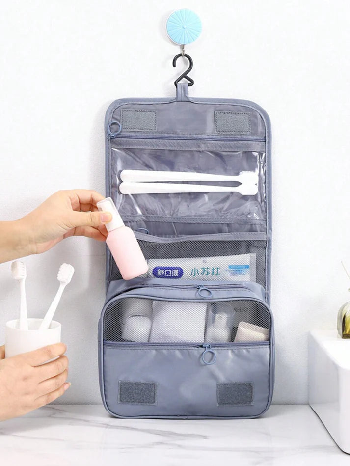 Hanging Travel Toiletry Bag Waterproof Travel Makeup Cosmetic Organizer (random color)