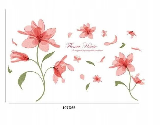 Ethereal flower Flowers Wall Sticker On The Wall VinYl Wall Stickers Gome Decor Bedroom Backdrop Wall Decals-XX size 50x70 xls7126