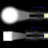Mini Rechargeable LED Flashlight – Waterproof Torch with USB Fast Charging & Side Lamp