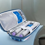 1/2 Set Insulin Pen Cooling Travel Box Diabetes Medication Insulation Cooling Storage Box, with Reusable Ice Packs, Suitable for Insulin Pen and Diabetes Supplies Storage Insulation Bag (Random Color)