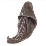 Turby Towel Bath Towels - Dry Hair Cap Super Absorbent Quick-drying Shower towel (Random color) 65 CM length