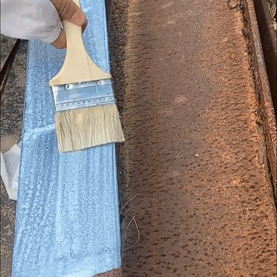 Rust Paint Metallic Paint Anti Rust Protection Coating For Removing Rust From Metal - Black Color (With Brush 300gm)