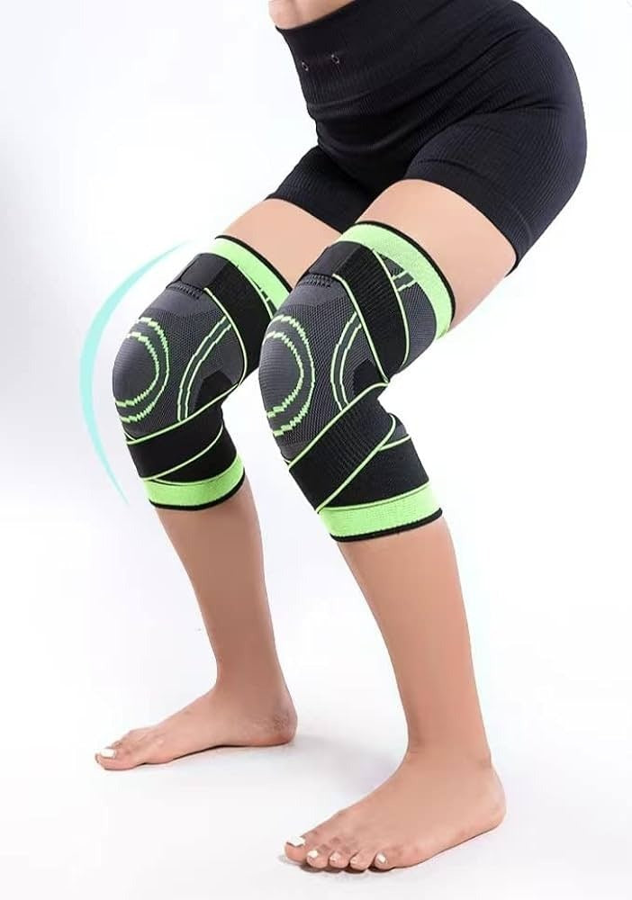 Knee Support Band For Pressure Weaving With 3D Weave Protection Against Injury Pressure Adjustable Knee Support For Men And Women (1 Piece With Box)