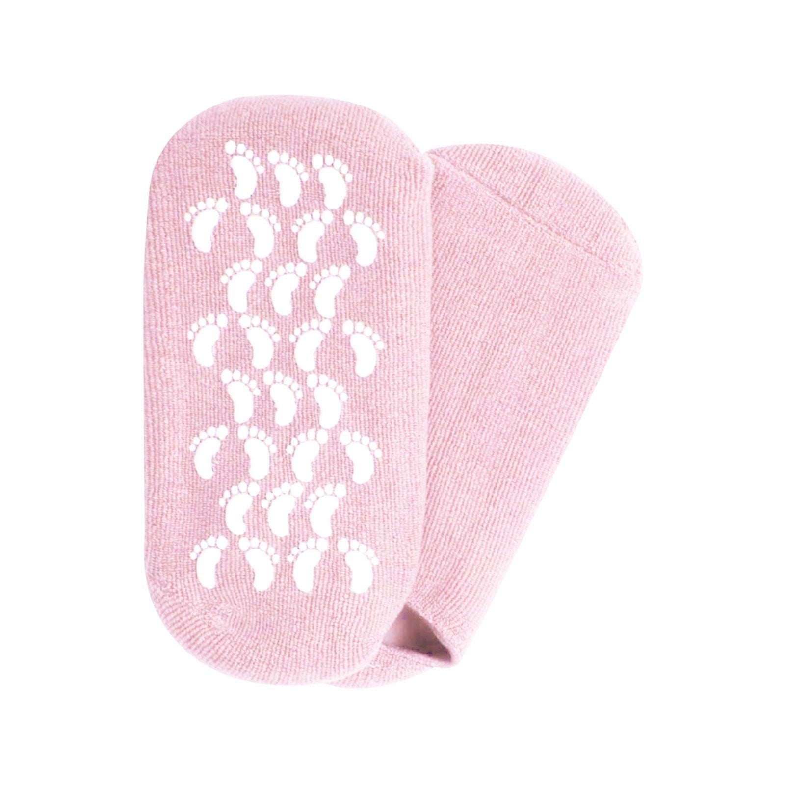 Reusable Silicone Spa Gel Socks For Dry Feet And Cracked Heel Treatment – Moisturizing Hydrating Softening And Skin Smoothing Overnight Foot Care