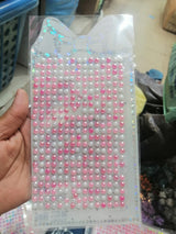 3D Face Pearl Jewels Eyeshadow Stickers  Face Body Eyebrow Diamond Nail Sticker Diamond Decoration And Hair Beats Multi Colour