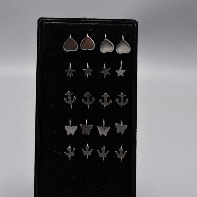 Nose ring pack of 5 design only  used pericing woman