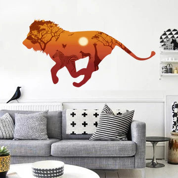 African Lion Wall Sticker -  size 60x60  hm92006