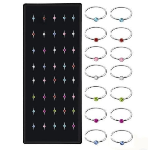 1 pcs Random Design Golden Nose Ring Trending Piercing Nose Ring