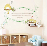 【WEJA】Cartoon bird stickers background stickers cute creative combination decorative painting DIY can remove wall stickers room deco size 50x70 mj7017