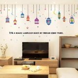 SK9148 Nursery Kids Room Decor Wall Decal Colorful Magic Lamp Sticker