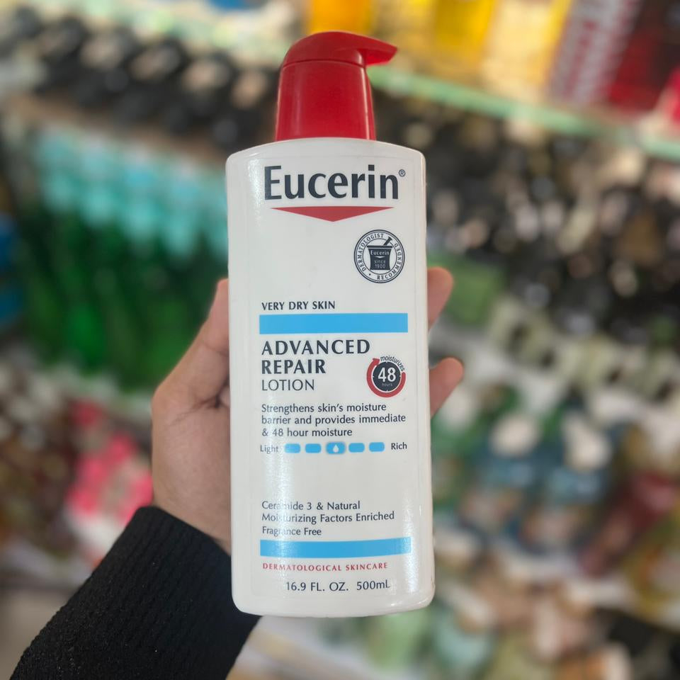 Eucerin Advanced Repair Lotion For Very Dry Skin Providing Hydrating Care Everyday Skincare Support - 500ML
