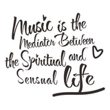 Coofit Sticker Mural Inspiration Musique Vie Citation Decal Mur Devis Décoration pour la Mai son  size 45+60cm dzr2031
